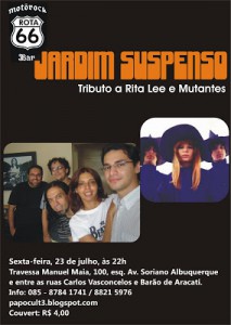 JARDIM SUSPENSO FAZ SHOW NESTA SEXTA-FEIRA