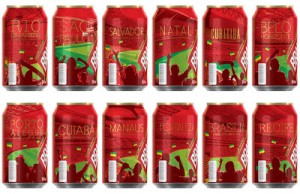 CIDADES-SEDE DA COPA DO MUNDO HOMENAGEADAS EM LATAS DA BRAHMA