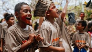Alunos indígenas e quilombolas realizam apresentação musical na Tapera da Artes