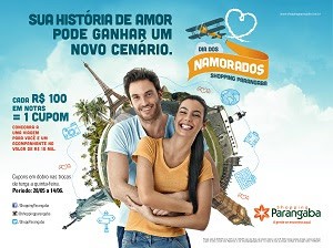 Shopping irá sortear uma viagem para comemorar o Dia dos Namorados